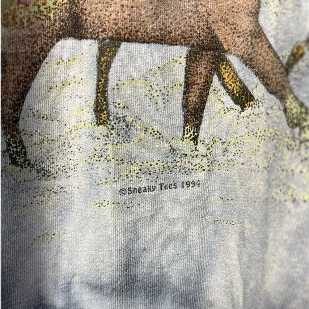 Vintage 90s sneaky tees wild horse tshirt size la… - image 4