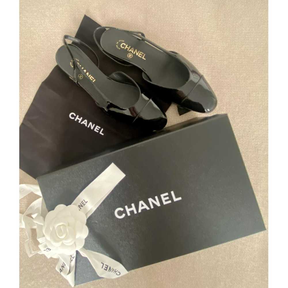 Chanel Slingback patent leather ballet flats - image 4