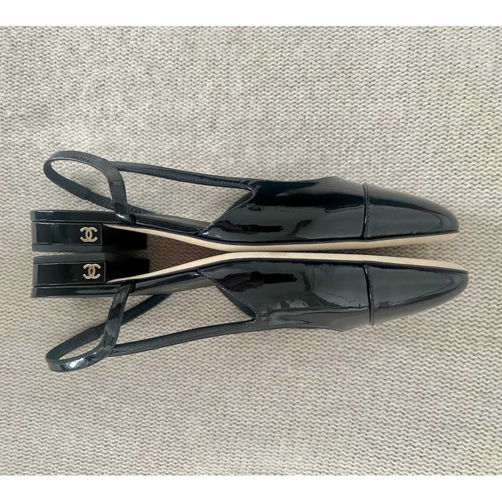 Chanel Slingback patent leather ballet flats - image 8