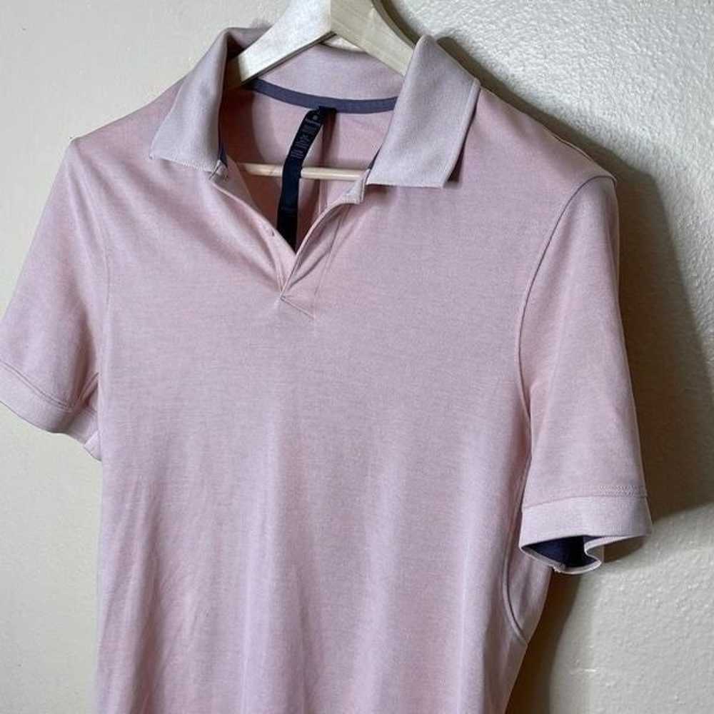 Lululemon Shirt Mens Small Pink Polo Short Sleeve… - image 2