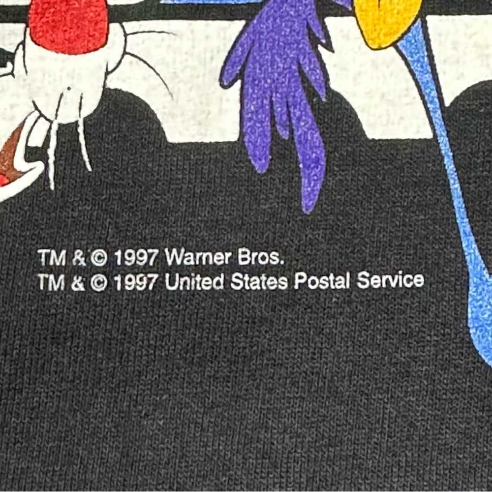 1997 Vintage Looney Tunes Mens L XL Black What's … - image 4