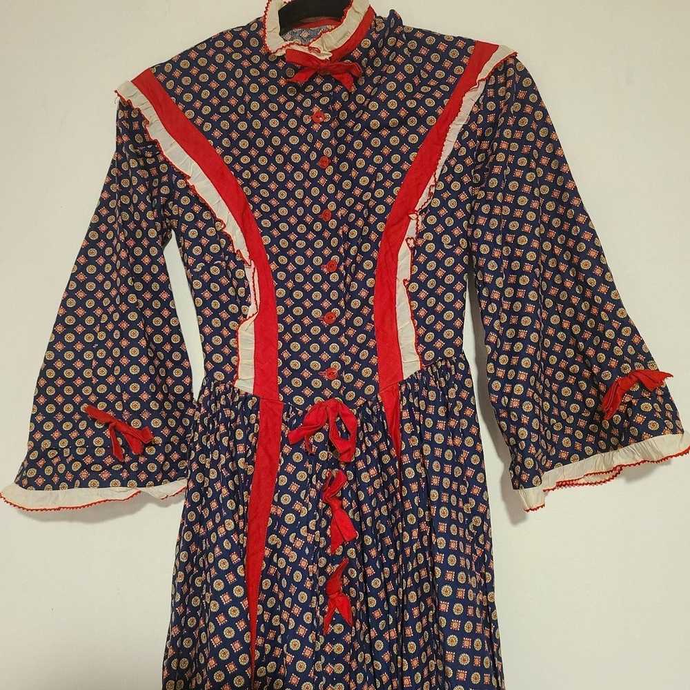Handmade Damaged Vintage Handmade Praire Dress - image 4