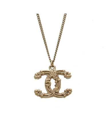 Chanel Champagne Gold-Plated Iconic Pendant Neckla