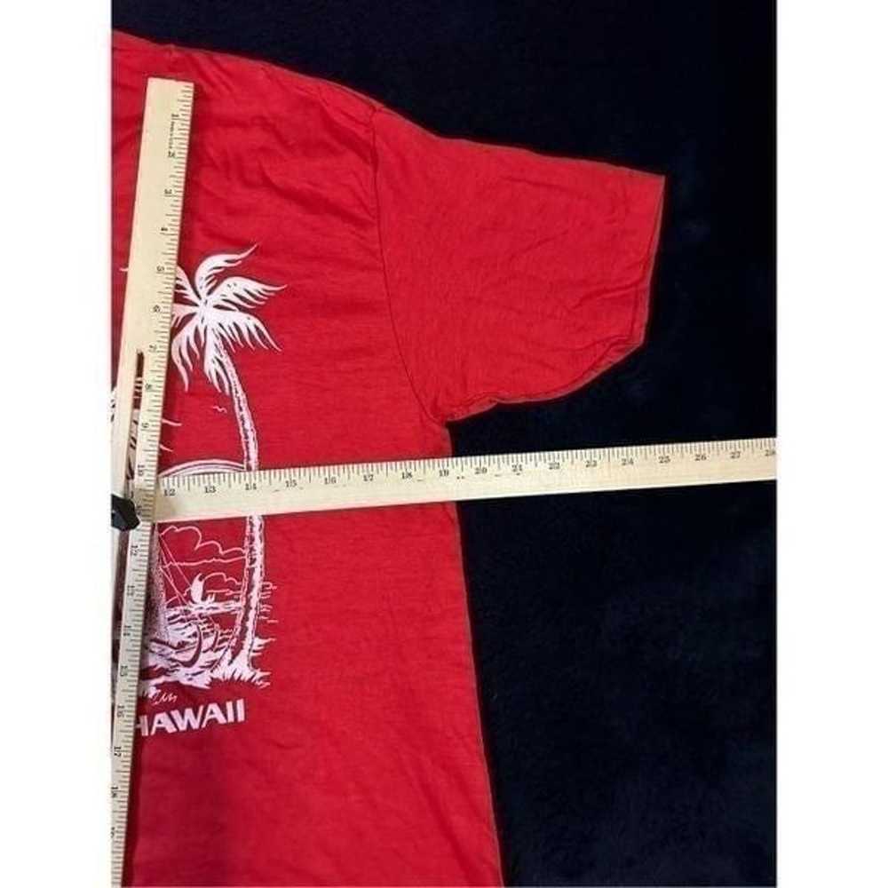 Vintage NWOT Hawaii Hanes Red Single Stitch T Shi… - image 5