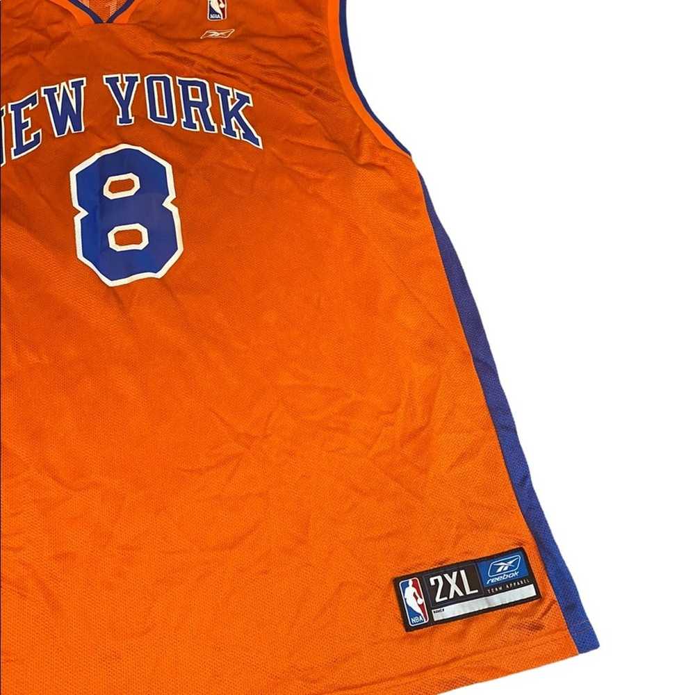 90s Reebok Latrell Sprewell Orange New York Knick… - image 2