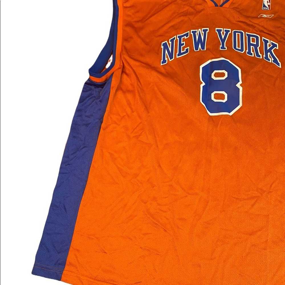 90s Reebok Latrell Sprewell Orange New York Knick… - image 4
