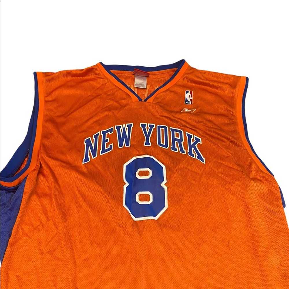90s Reebok Latrell Sprewell Orange New York Knick… - image 5