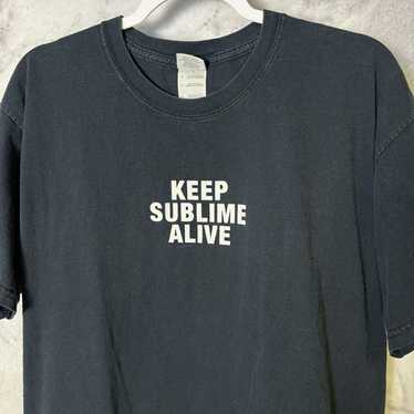 Vintage Keep Sublime Alive T Shirt Mens Large L B… - image 1