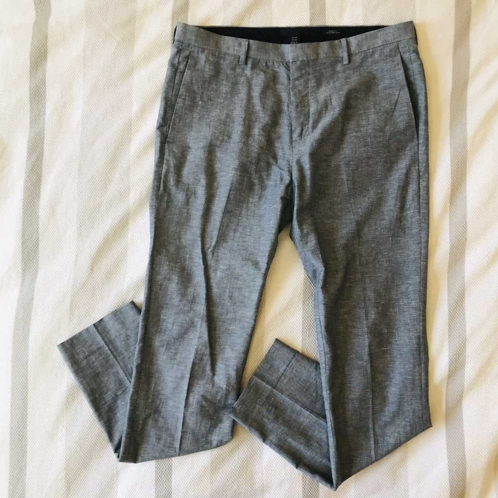 H&M H&M Skinny fit Linen-blend Suit in Gray / Cha… - image 4