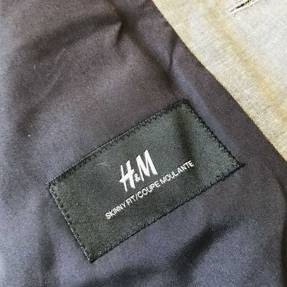 H&M H&M Skinny fit Linen-blend Suit in Gray / Cha… - image 7