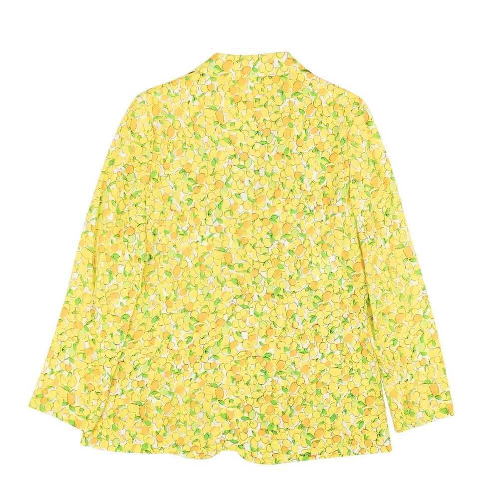 Moschino BOUTIQUE Yellow Lemon Print Silk Blazer … - image 3