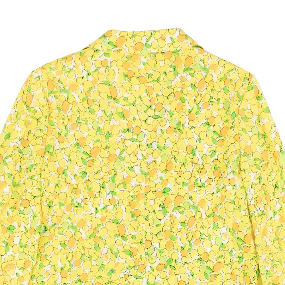 Moschino BOUTIQUE Yellow Lemon Print Silk Blazer … - image 4