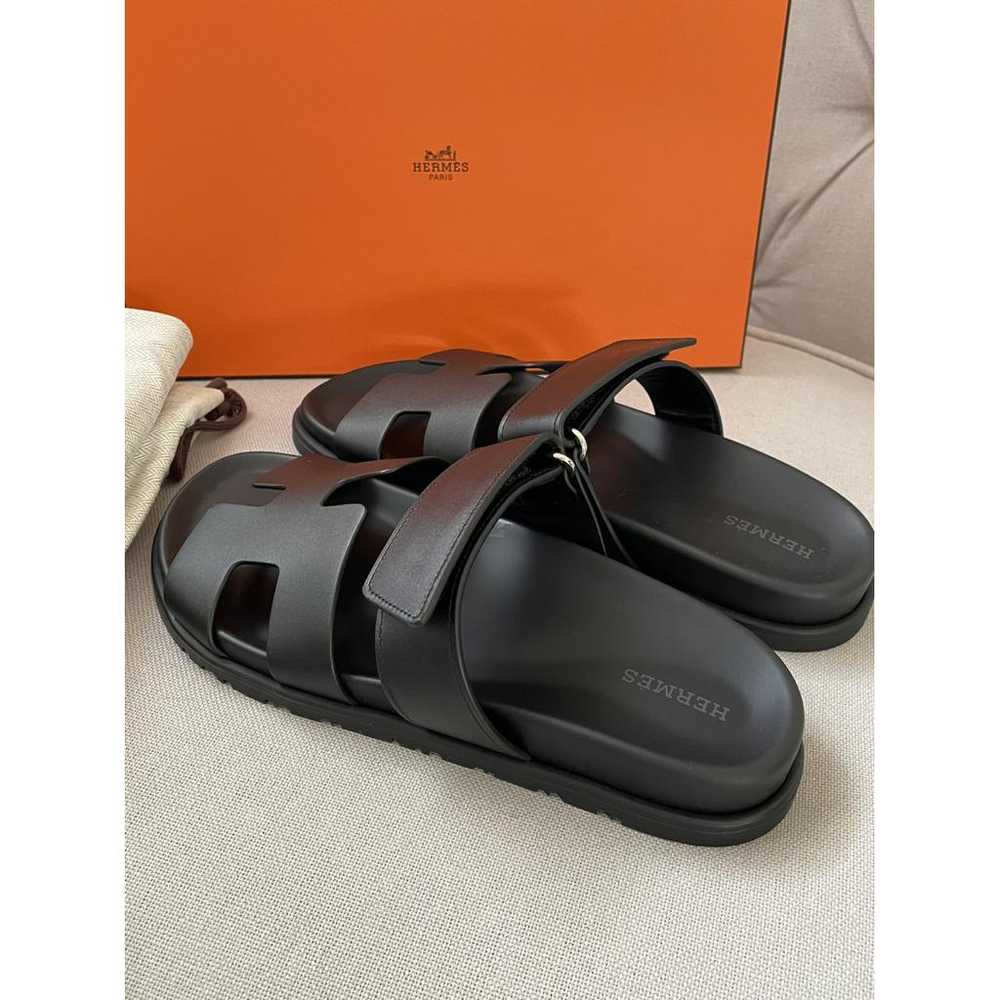 Hermès Chypre leather sandal - image 6