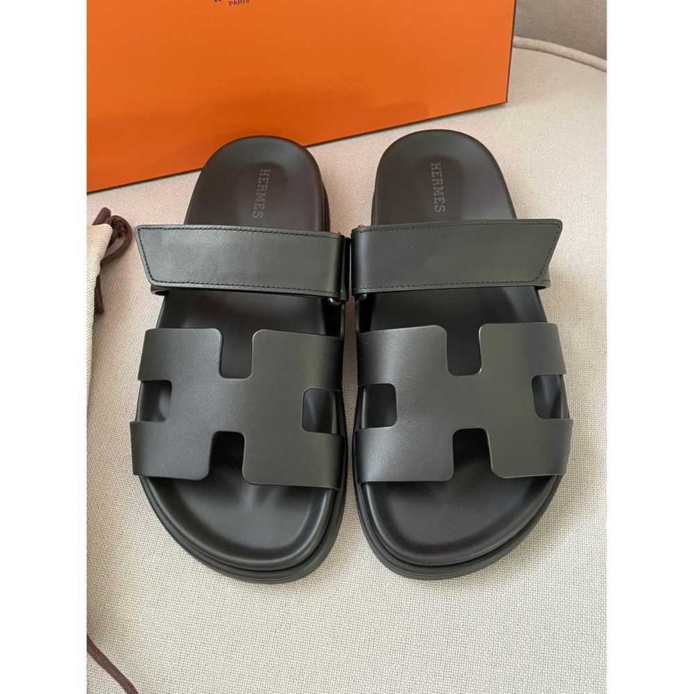 Hermès Chypre leather sandal - image 8