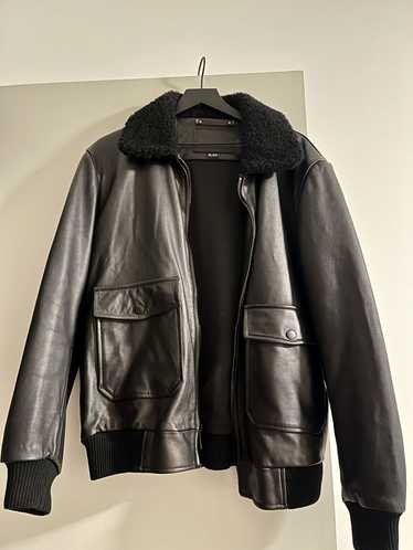 Thursday Boots Black leather aviator jacket