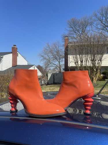 John Fluevog Orange Heel Boots