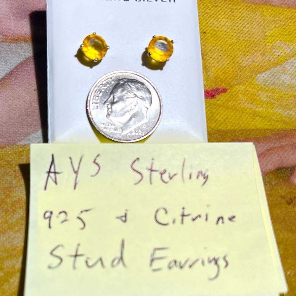 Sterling Silver AYS Sterling 925 Silver & Citrine… - image 6