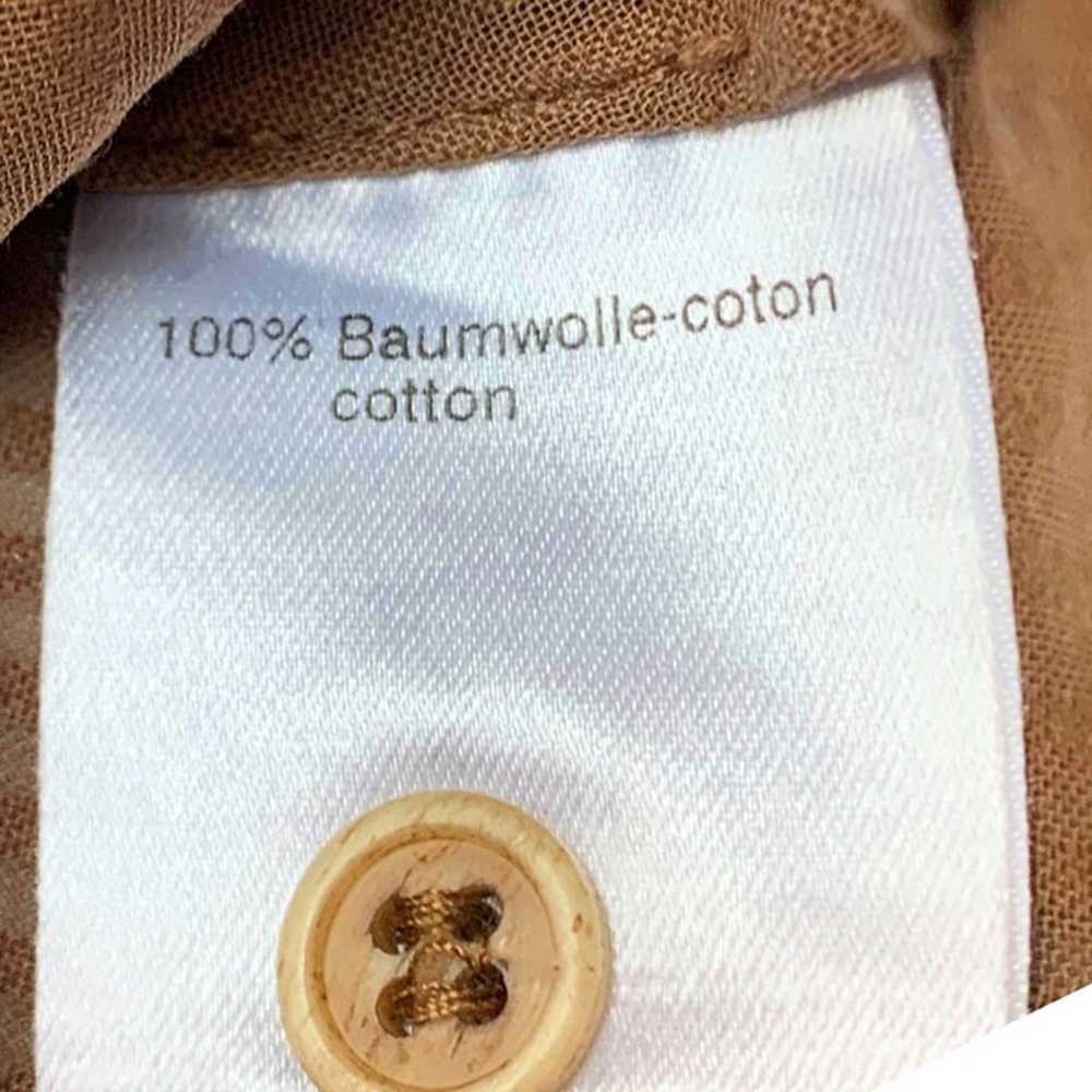 AKRIS Teak Cotton Gilet Styled Button Front Blous… - image 9