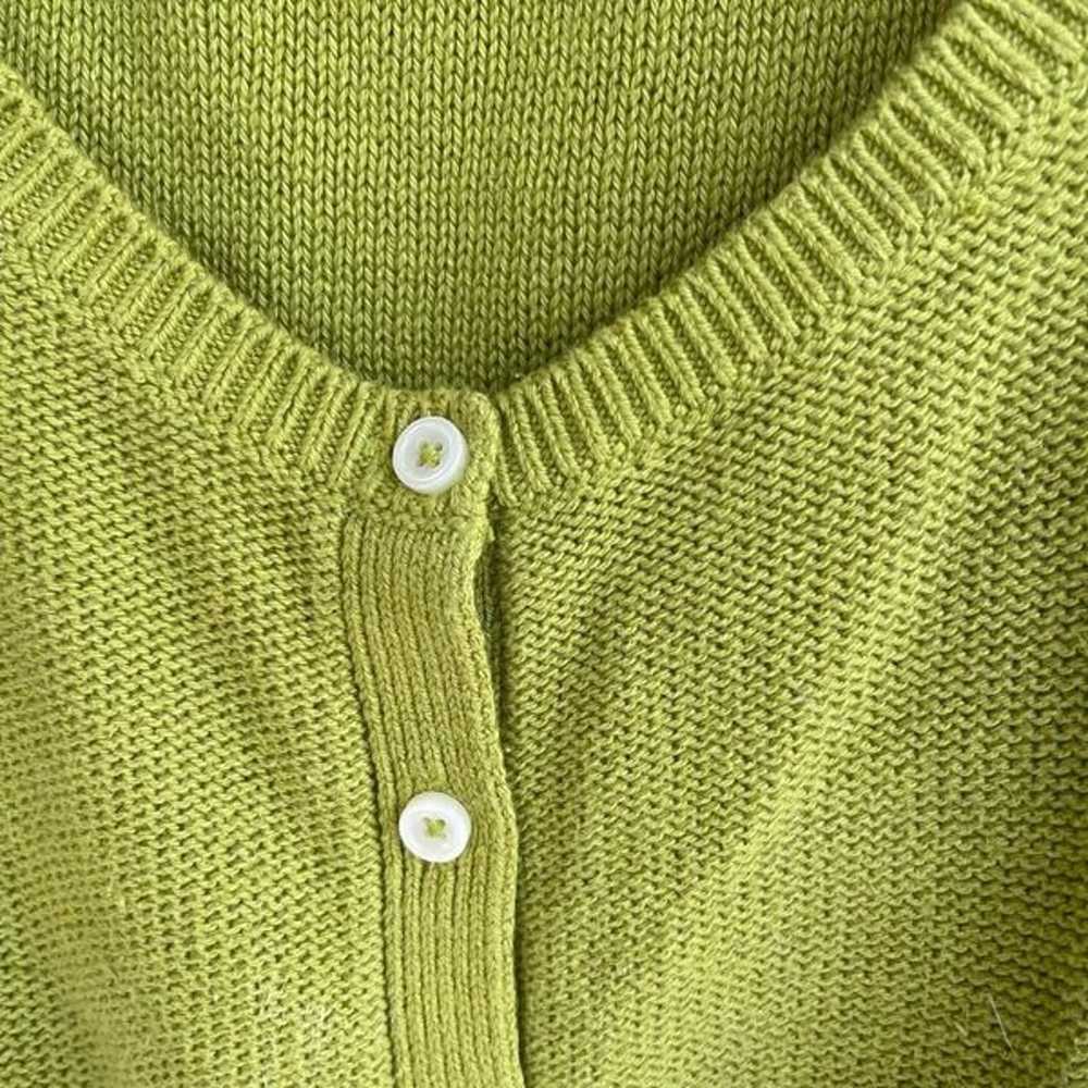 Everlane green puffed sleeve blouse - image 3