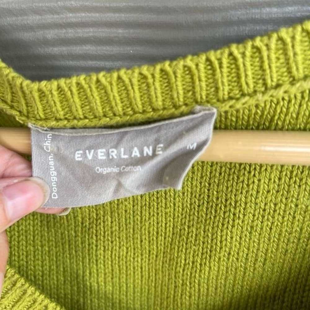 Everlane green puffed sleeve blouse - image 4