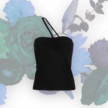 AGOLDE Lola Gathered Front Tank in Black
