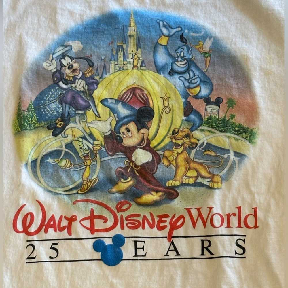 Vintage 25th Anniversary Disneyworld T Shirt in A… - image 3