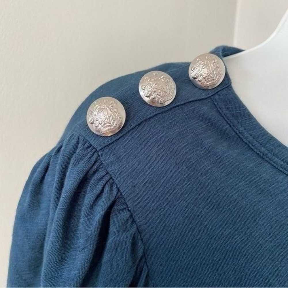 Veronica Beard Jeans Long Sleeve Puff Sleeve Pima… - image 3