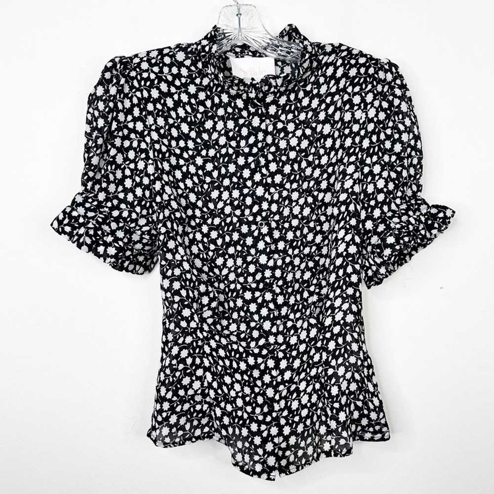 SELKIE The Bistro Blouse in Spirit Black and Whit… - image 3