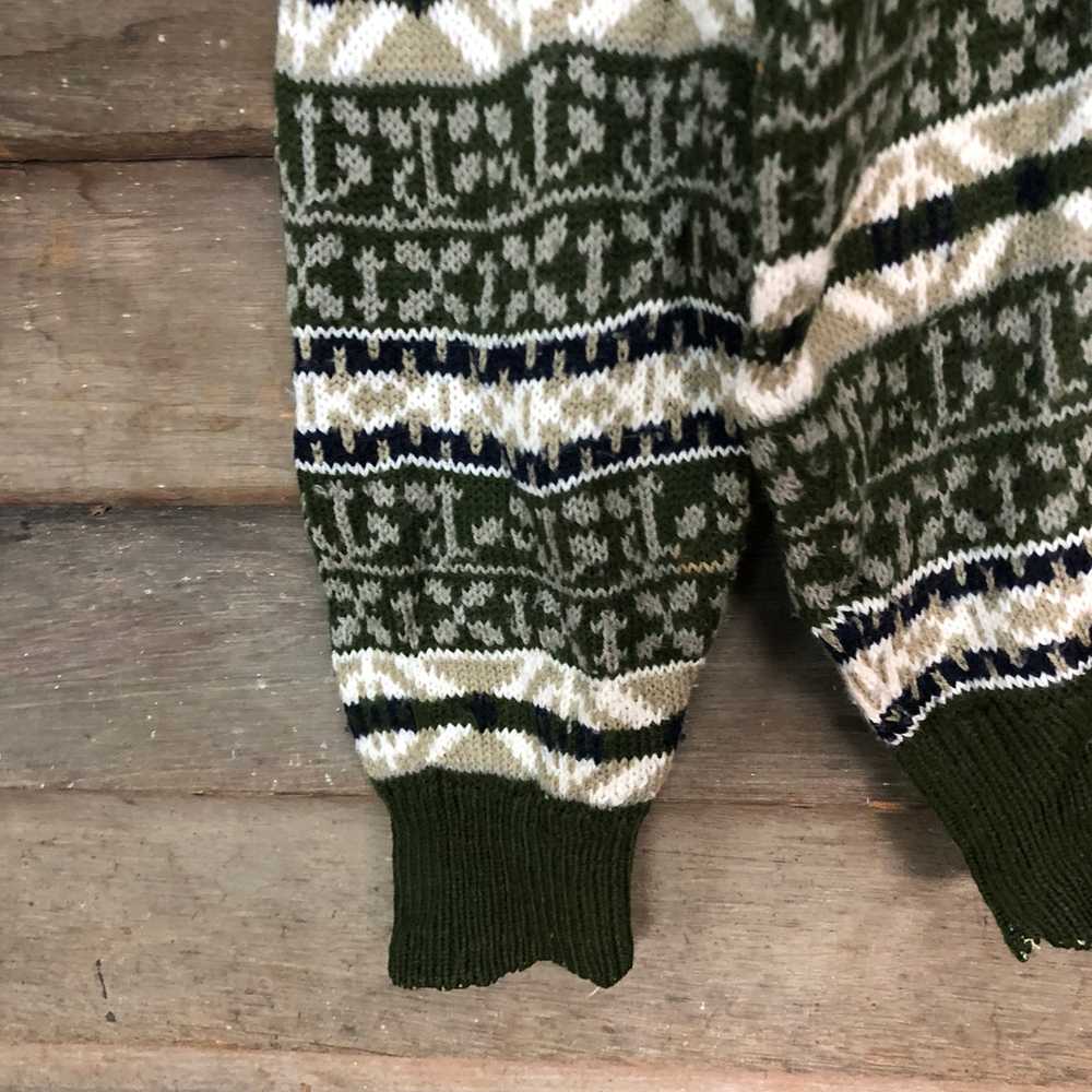 Homespun Knitwear - Yes Pleeze Patterned Knit Swe… - image 6