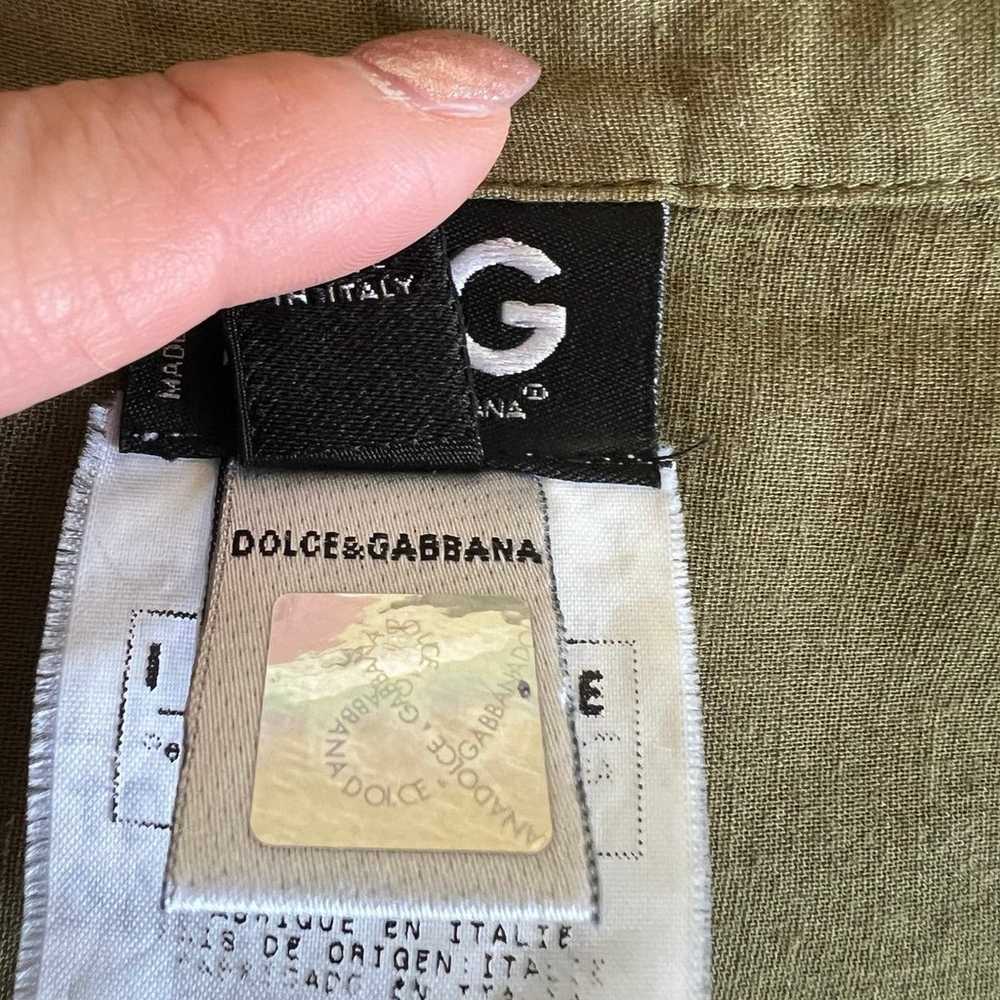 Dolce Gabbana Blouse Shirt Top Women Size S  Oliv… - image 7