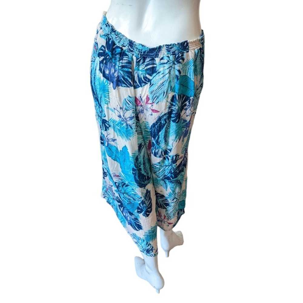 Other Mudd Capri Boho Gaucho Pants Sz Large Blue … - image 4