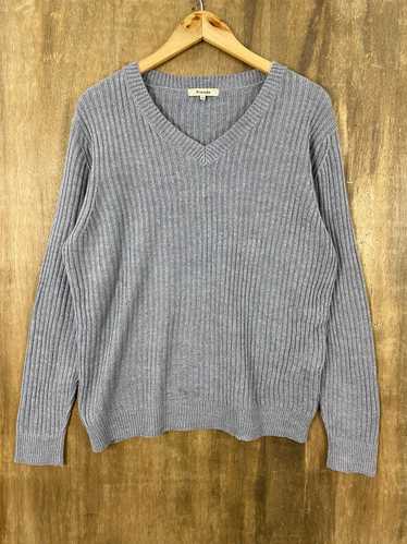Homespun Knitwear - Freude Gray Line Pattern Knit 