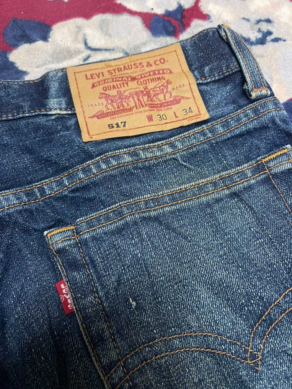 Vintage - Vintage levis 517 denim flaire cutting - image 4