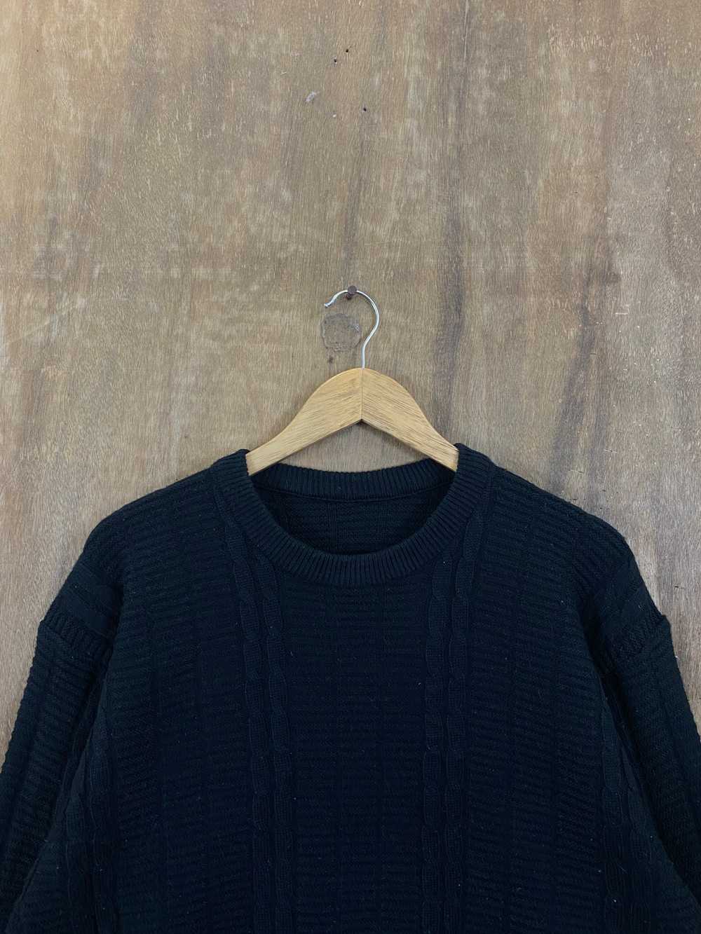 Japanese Brand - Japanese Brand Black Knit Sweate… - image 2