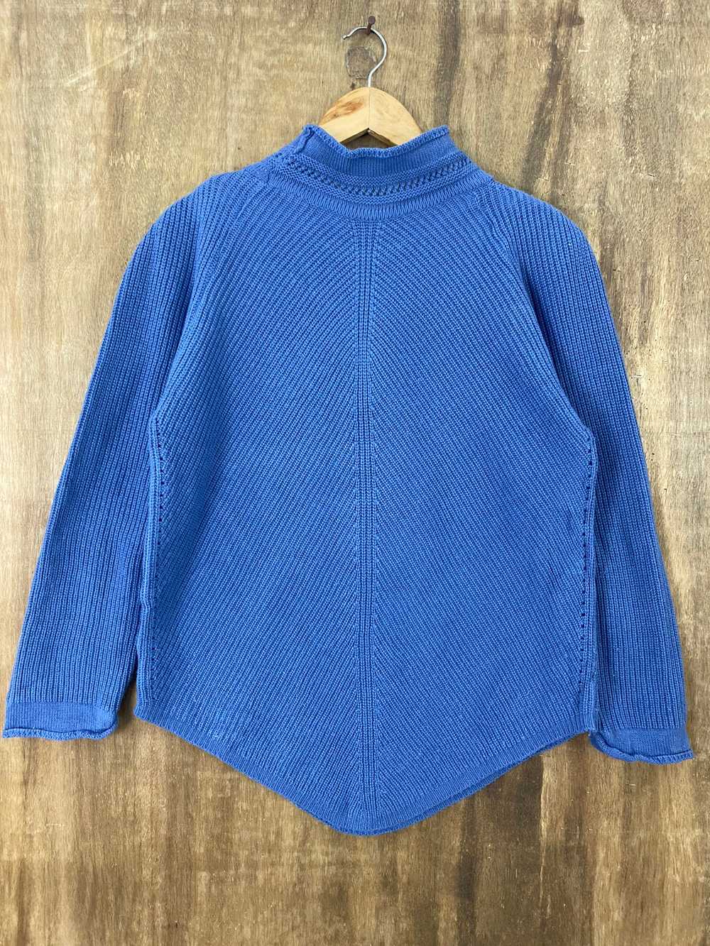 Homespun Knitwear - Japanese Brand Blue Knit Swea… - image 2