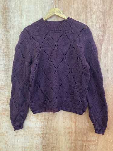 Homespun Knitwear - Patterned Knitwear Purple Knit