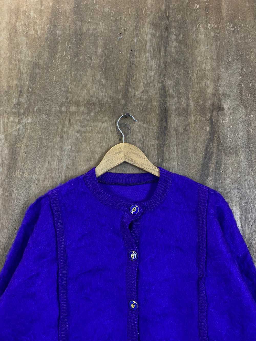 Homespun Knitwear - Japanese Brand Purple Cardiga… - image 3