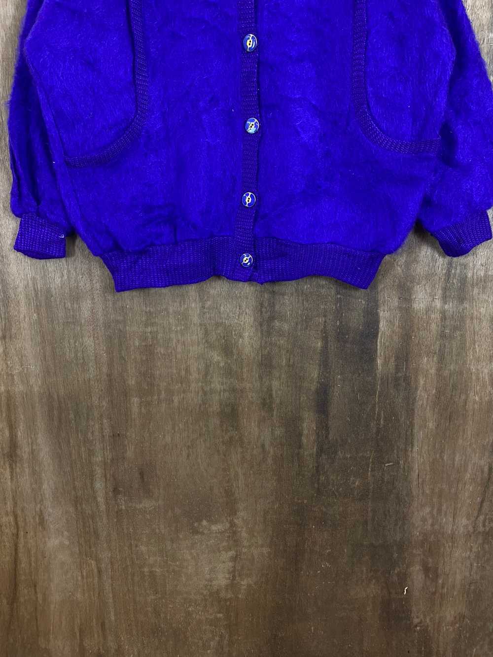 Homespun Knitwear - Japanese Brand Purple Cardiga… - image 4