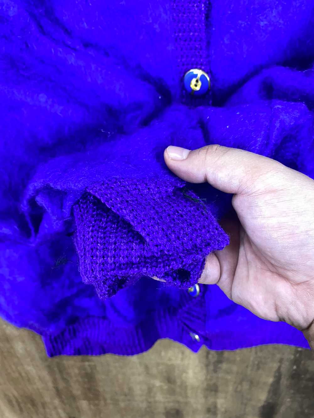 Homespun Knitwear - Japanese Brand Purple Cardiga… - image 7