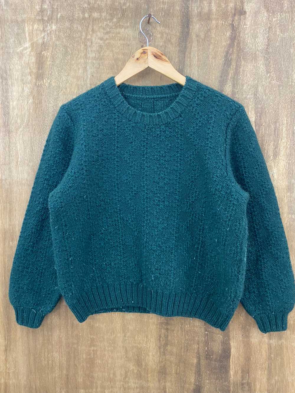 Homespun Knitwear - Japanese Brand Green Knit Swe… - image 1