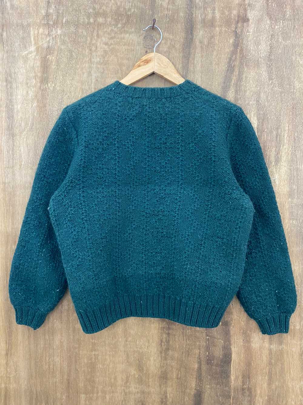 Homespun Knitwear - Japanese Brand Green Knit Swe… - image 2