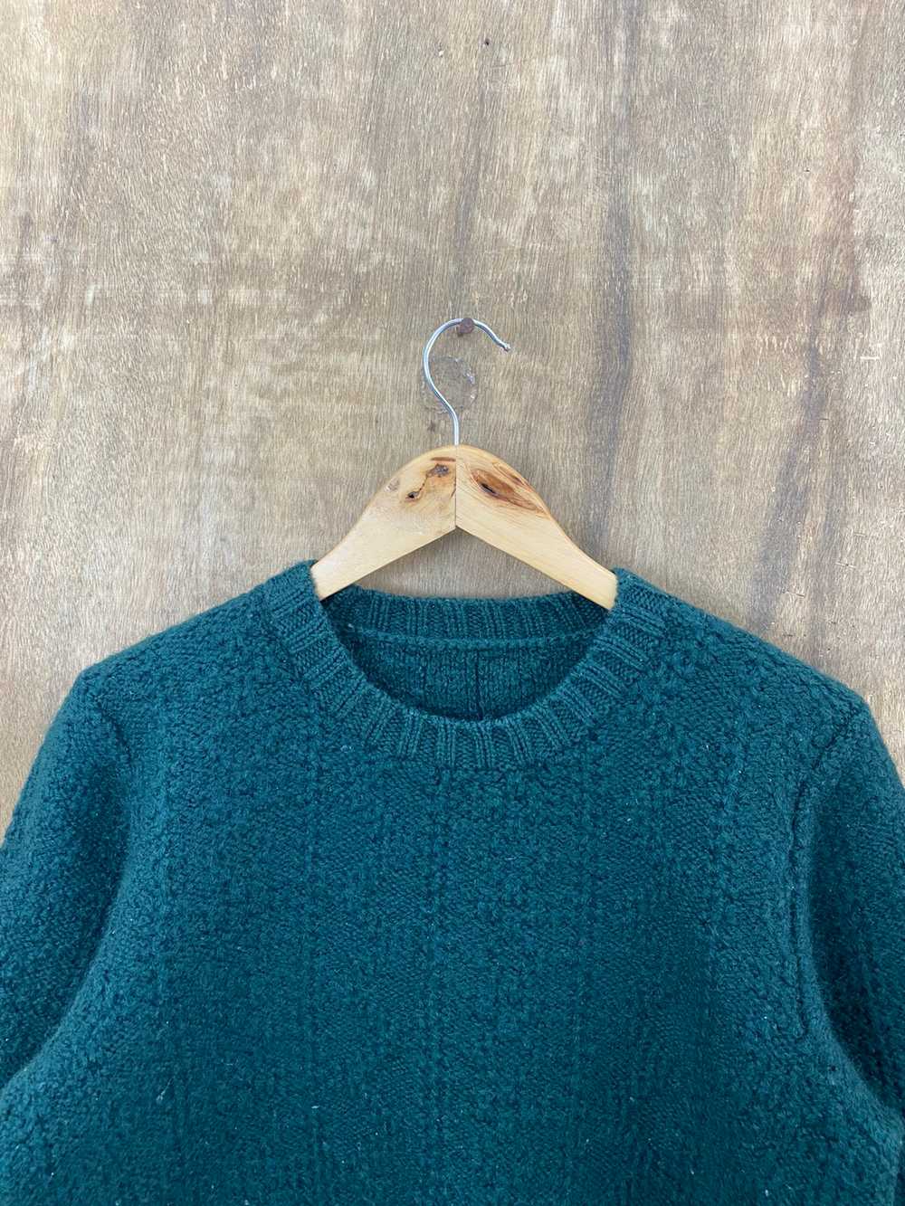 Homespun Knitwear - Japanese Brand Green Knit Swe… - image 3