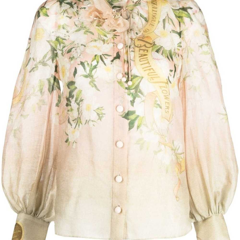 Zimmermann floral-print linen-silk shirt AU1 - image 1