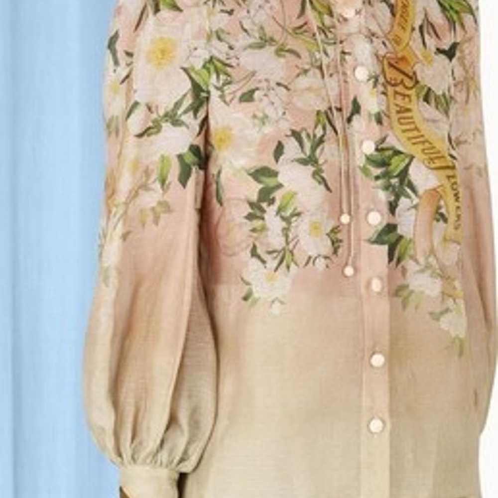 Zimmermann floral-print linen-silk shirt AU1 - image 2