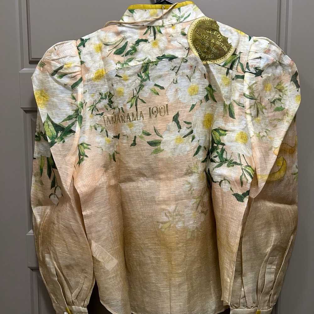 Zimmermann floral-print linen-silk shirt AU1 - image 4