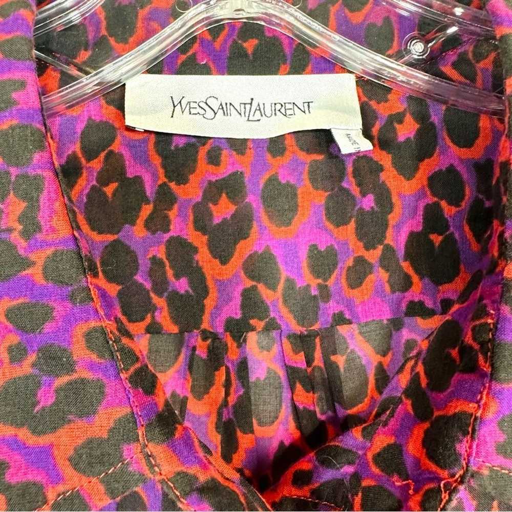 Yves Saint Laurent Vintage Buttondown Leopard Pri… - image 5