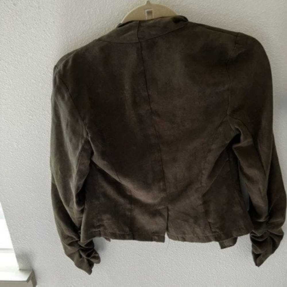 Dark brown faux suede jacket - womens jacket - dr… - image 5