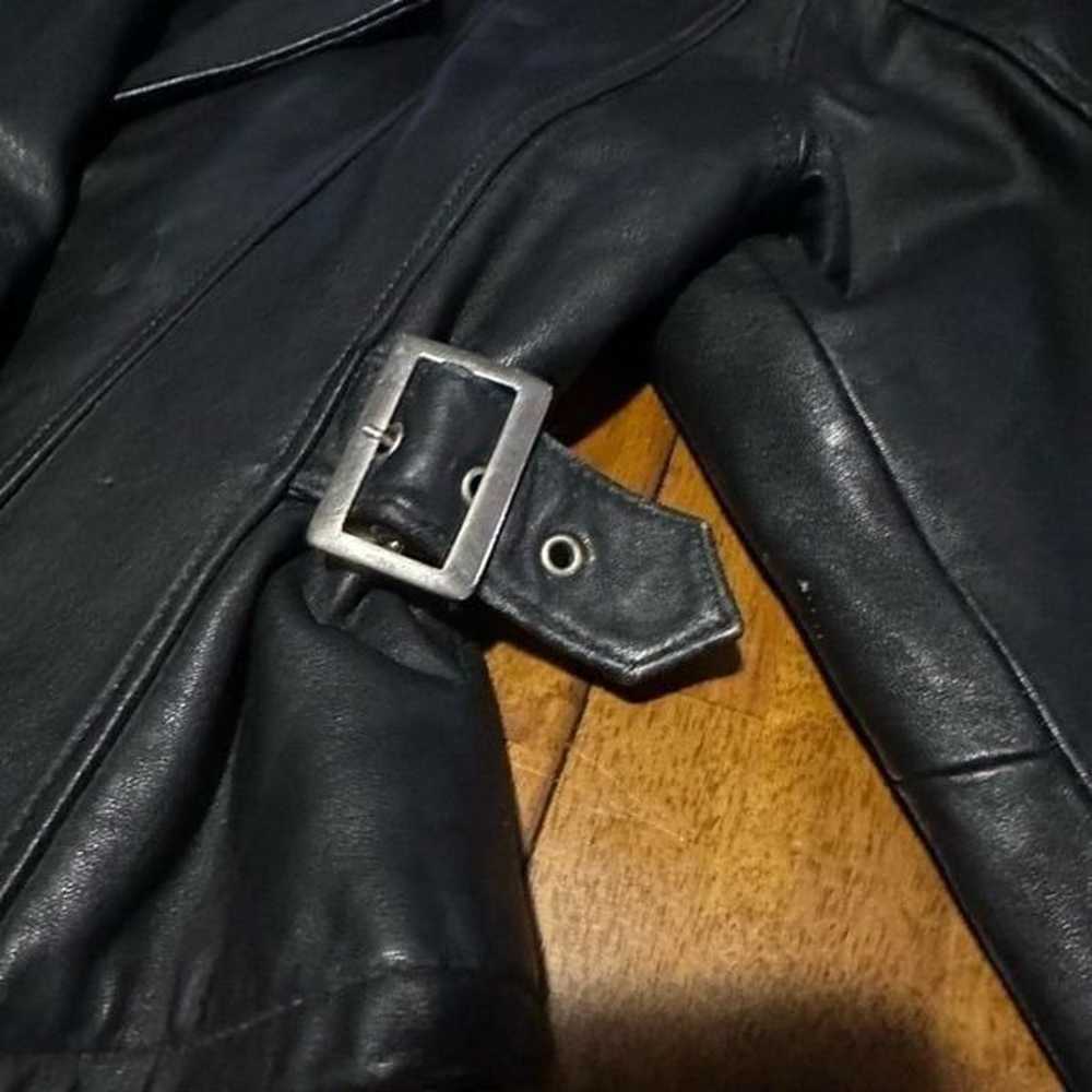Vintage 90s Pelle Club Womens Black Leather Motor… - image 5