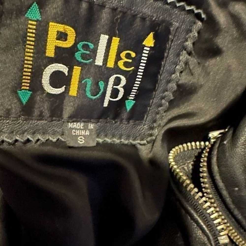 Vintage 90s Pelle Club Womens Black Leather Motor… - image 6