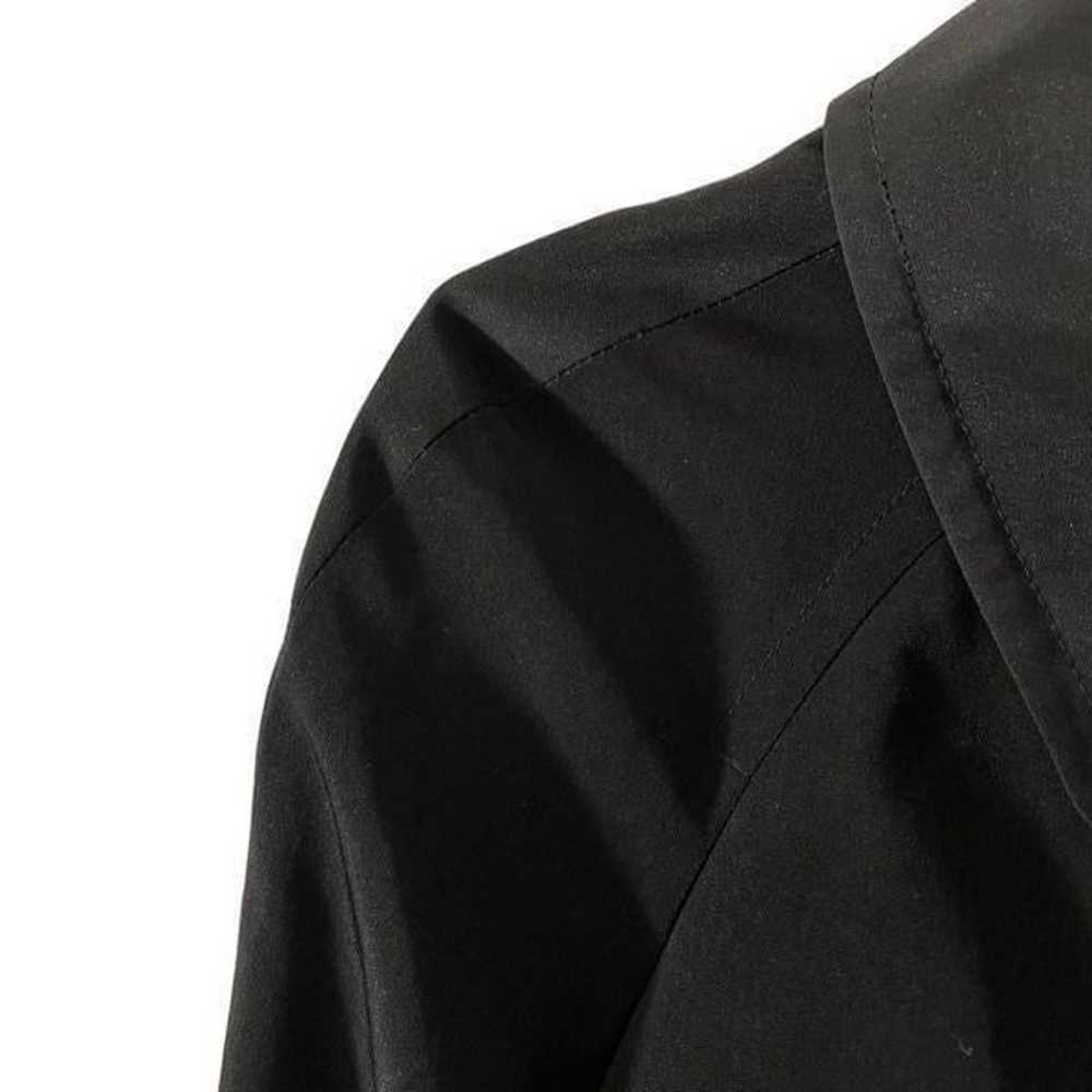 London Fog Black Hooded Raincoat Jacket Size MED - image 2